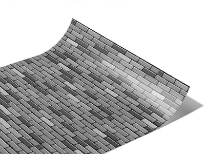 Grey  Brick Vinyl Wraps~Rwraps Series 914 Digitally Printed Vinyl Wrap~1