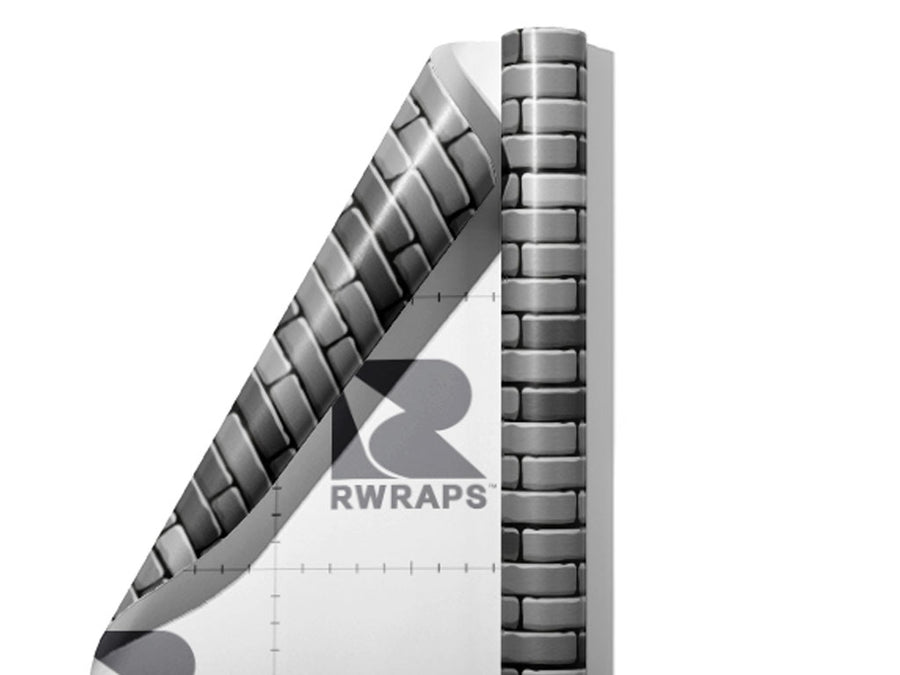 Grey  Brick Wrap Film Sheets~Rwraps Series 914 Grey  Brick Scrolled Sheet~4