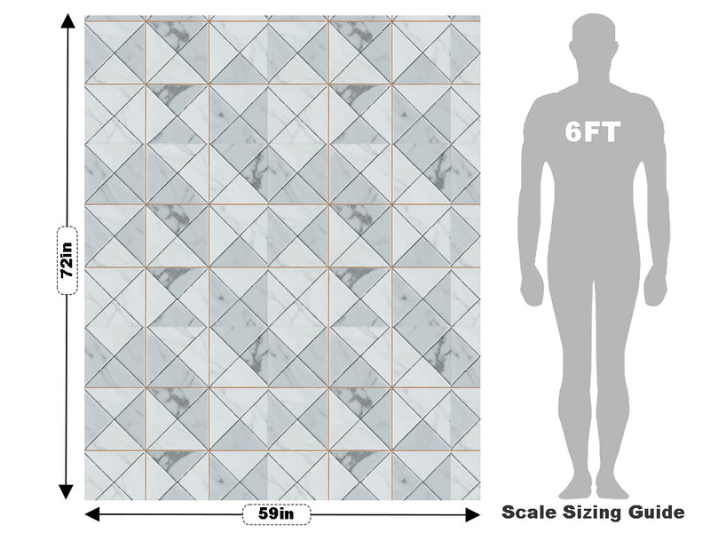 Grey Diamonds Tile Vehicle Wrap Scale~Rwraps Series 914 Grey Diamonds Tile Measurements~2
