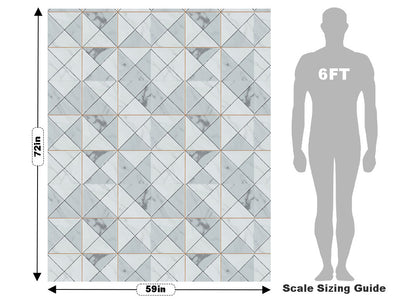 Grey Diamonds Tile Vehicle Wrap Scale~Rwraps Series 914 Grey Diamonds Tile Measurements~2