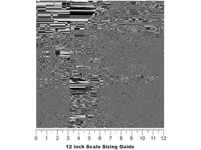 Grey Distortion Technology Vinyl Film Pattern Size 12 inch Scale~Rwraps Grey Distortion Technology Sizing Chart~3