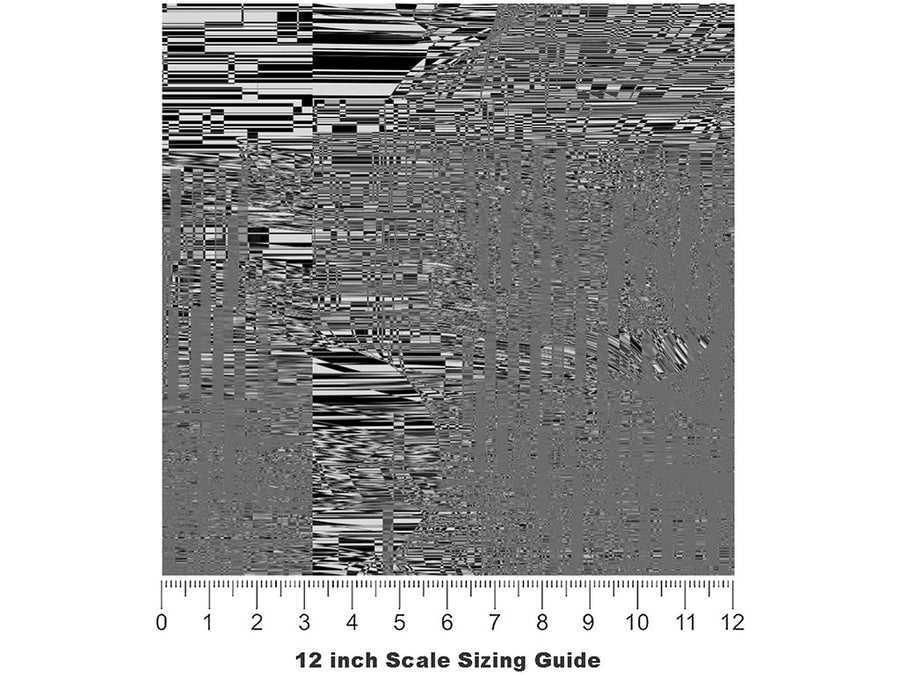Grey Distortion Technology Vinyl Film Pattern Size 12 inch Scale~Rwraps Grey Distortion Technology Sizing Chart~3