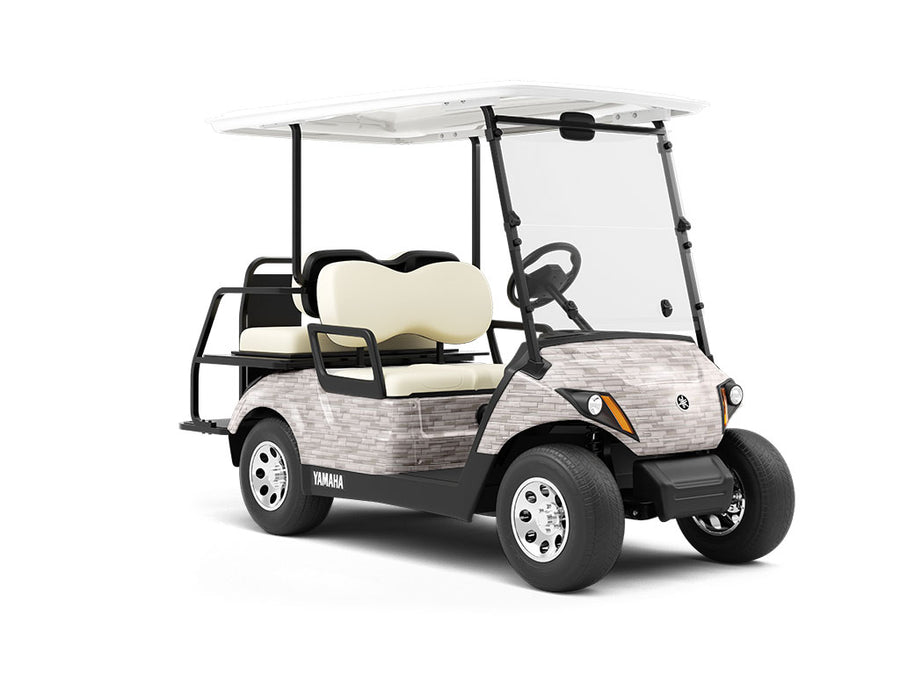 Grey  Brick Wrapped Golf Cart