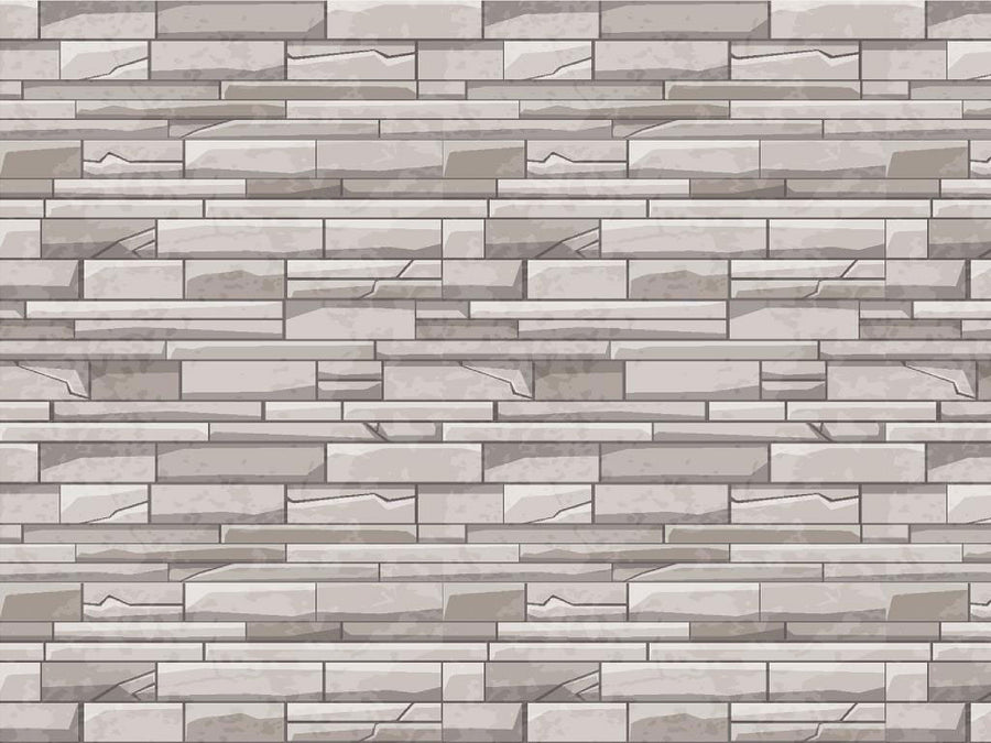 Grey  Brick Vinyl Wrap Pattern~Rwraps Series 914 Digitally Printed Vinyl Wrap~0