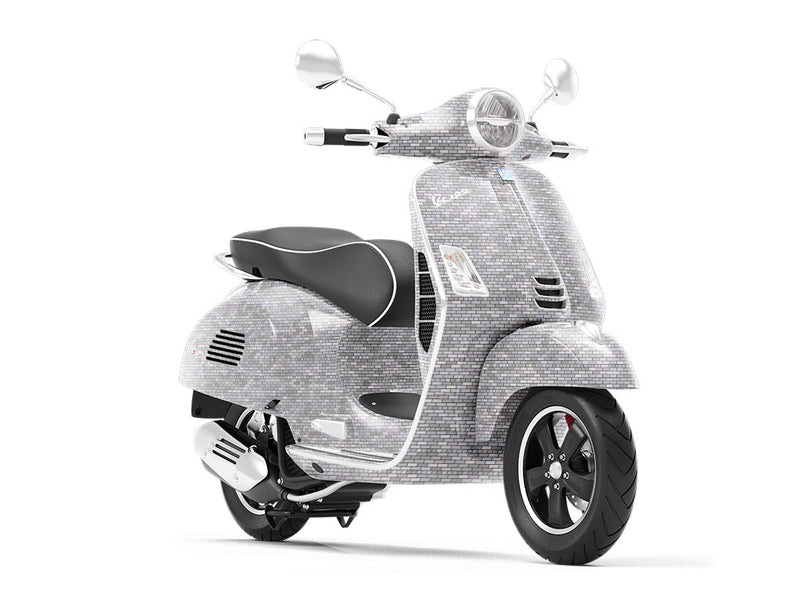 Grey  Brick Vespa Scooter Wrap Film