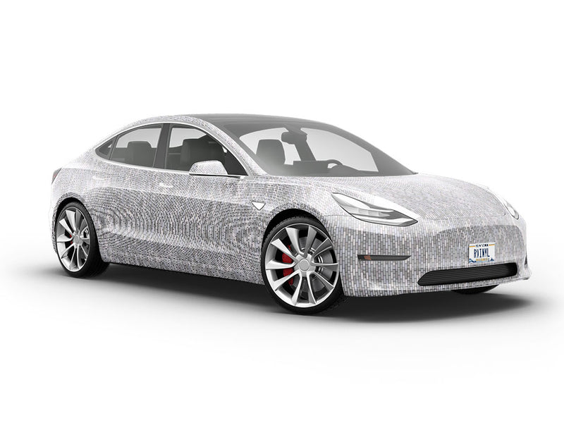 Grey  Brick Vehicle Vinyl Wrap