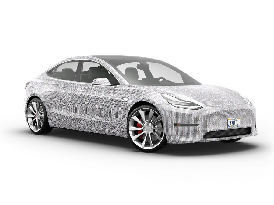 Grey  Brick Vehicle Vinyl Wrap