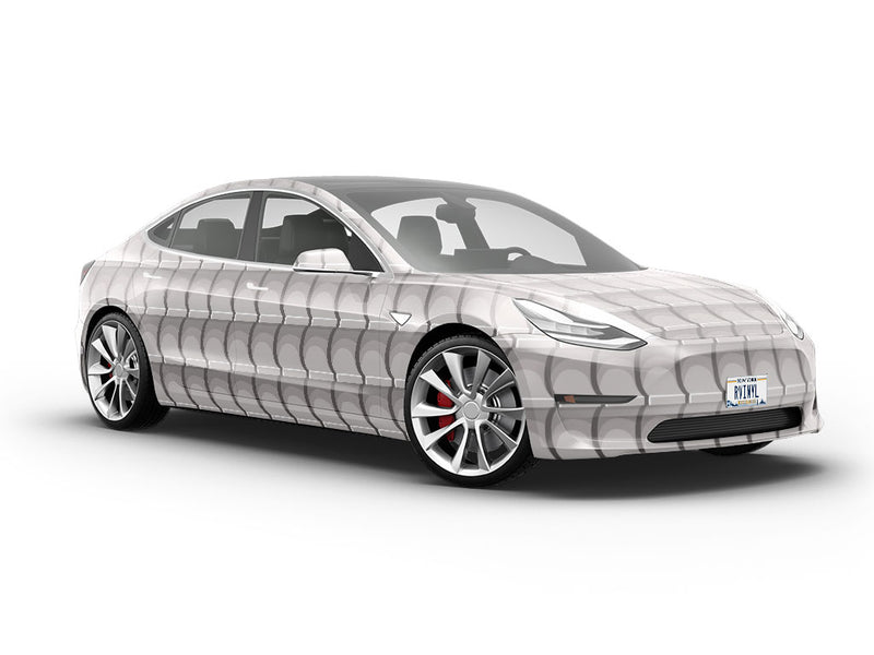 Grey Lipped Tile Vehicle Vinyl Wrap