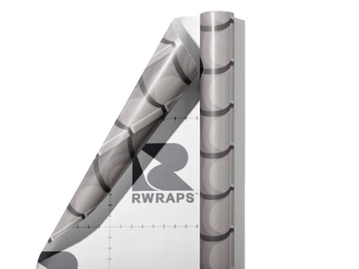 Grey Lipped Tile Wrap Film Sheets~Rwraps Series 914 Grey Lipped Tile Scrolled Sheet~4