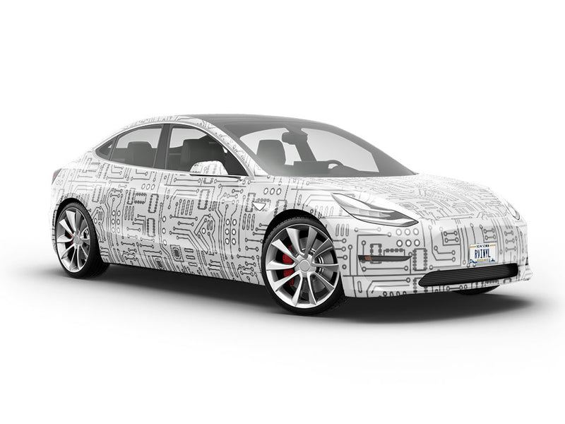 Grey Love Technology Vehicle Vinyl Wrap
