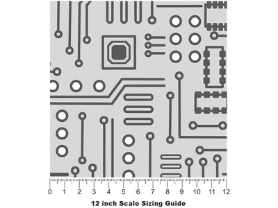 Grey Love Technology Vinyl Film Pattern Size 12 inch Scale~Rwraps Grey Love Technology Sizing Chart~3