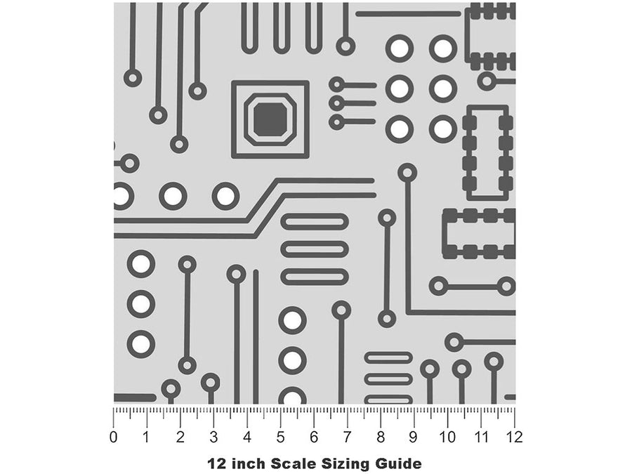 Grey Love Technology Vinyl Film Pattern Size 12 inch Scale~Rwraps Grey Love Technology Sizing Chart~3