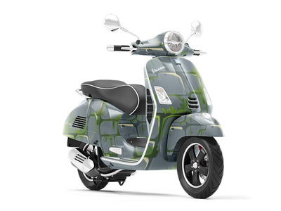 Grey Mossy Brick Vespa Scooter Wrap Film