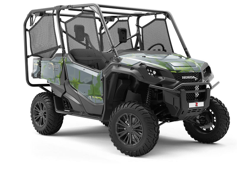 Grey Mossy Brick Utility Vehicle Vinyl Wrap