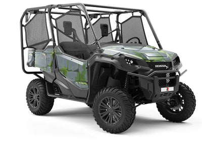 Grey Mossy Brick Utility Vehicle Vinyl Wrap