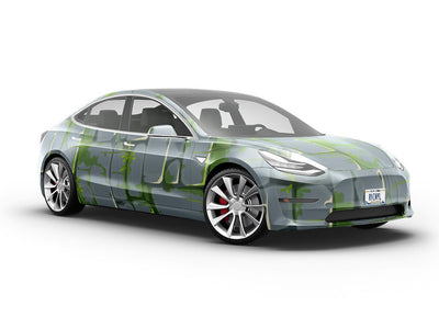 Grey Mossy Brick Vehicle Vinyl Wrap
