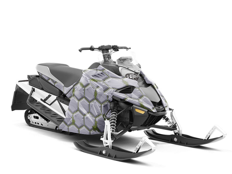 Grey Mossy Brick Custom Wrapped Snowmobile