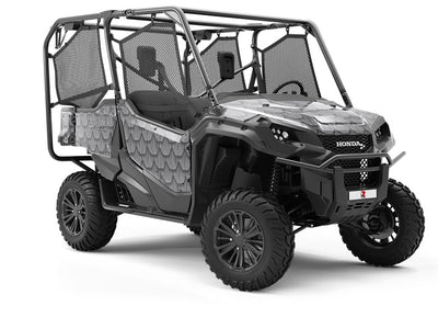 Grey Scaled Tile Utility Vehicle Vinyl Wrap