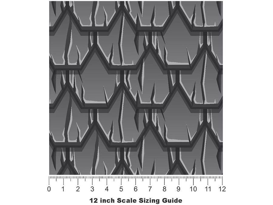 Grey Scaled Tile Vinyl Film Pattern Size 12 inch Scale~Rwraps Grey Scaled Tile Sizing Chart~3