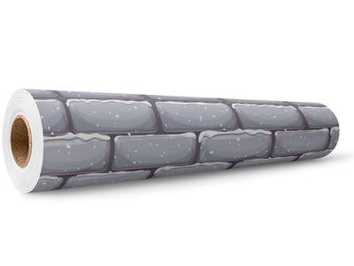 Grey Snow Brick Wrap Film Wholesale Roll~Rwraps Series 914 Digitally Printed Vinyl Roll~5