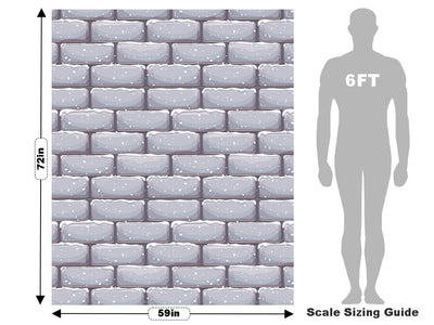 Grey Snow Brick Vehicle Wrap Scale~Rwraps Series 914 Grey Snow Brick Measurements~2