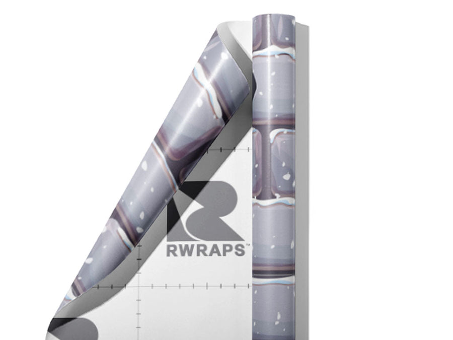 Grey Snow Brick Wrap Film Sheets~Rwraps Series 914 Grey Snow Brick Scrolled Sheet~4