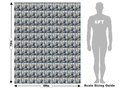 Grey Square Tile Vehicle Wrap Scale~Rwraps Series 914 Grey Square Tile Measurements~2