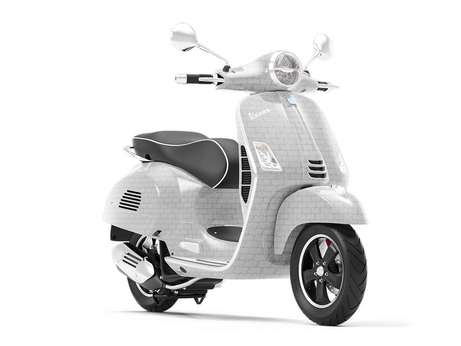 Grey Zigzag Brick Vespa Scooter Wrap Film