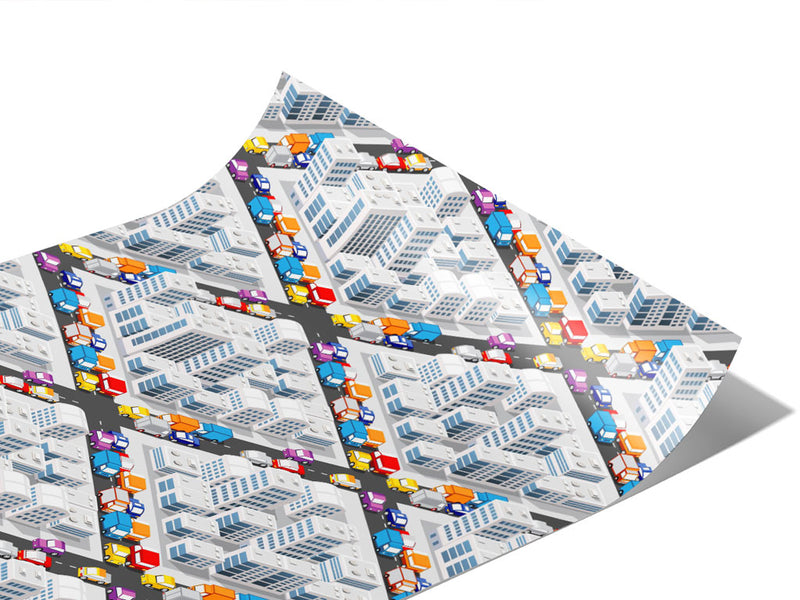 Gridlocked  Cityscape Vinyl Wraps~Rwraps Series 914 Digitally Printed Vinyl Wrap~1