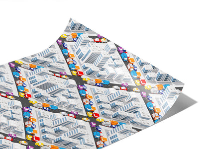 Gridlocked  Cityscape Vinyl Wraps~Rwraps Series 914 Digitally Printed Vinyl Wrap~1
