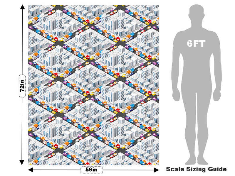 Gridlocked  Cityscape Vehicle Wrap Scale~Rwraps Series 914 Gridlocked  Cityscape Measurements~2