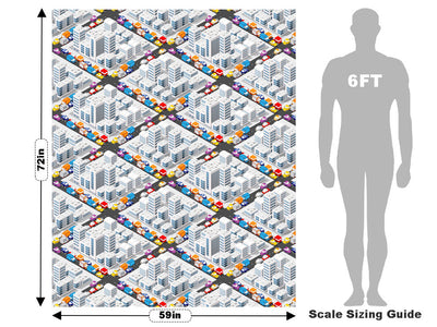 Gridlocked  Cityscape Vehicle Wrap Scale~Rwraps Series 914 Gridlocked  Cityscape Measurements~2