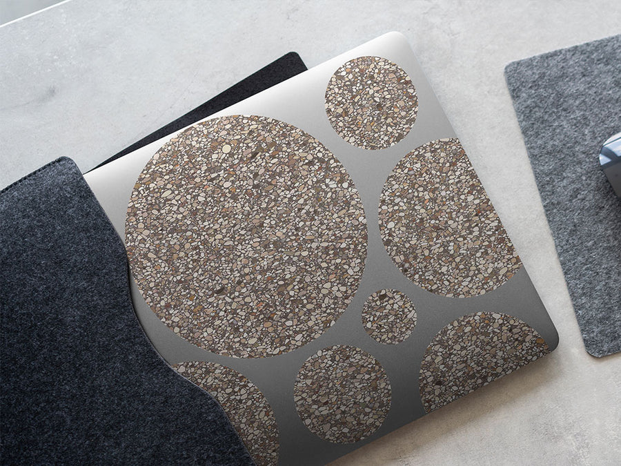 grigio antico granite stone DIY Laptop Stickers