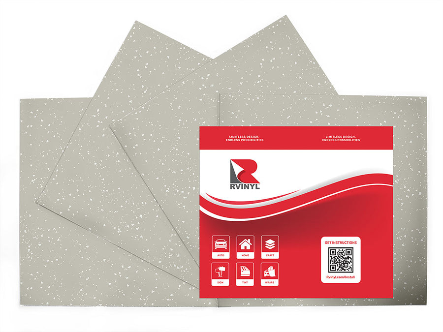 grigio terrazzo stone Craft Vinyl Sheet Pack