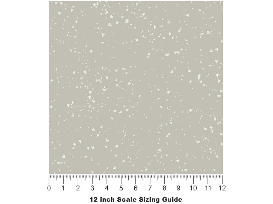 Grigio  Terrazzo Vinyl Film Pattern Size 12 inch Scale~Rwraps Grigio  Terrazzo Sizing Chart~2