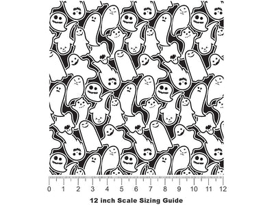 Grinning Ghouls Halloween Vinyl Film Pattern Size 12 inch Scale~Rwraps Grinning Ghouls Halloween Sizing Chart~2