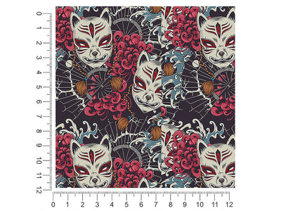 grinning kitsune japanese 1ft x 1ft Craft Sheets
