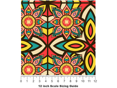 Groove Thing Retro Vinyl Film Pattern Size 12 inch Scale~Rwraps Groove Thing Retro Sizing Chart~2