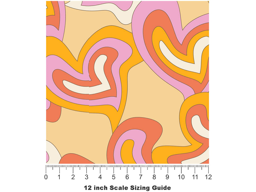 Groovy Baby Heart Vinyl Film Pattern Size 12 inch Scale~Rwraps Groovy Baby Heart Sizing Chart~2