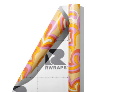 Groovy Baby Heart Wrap Film Sheets~Rwraps Series 914 Groovy Baby Heart Scrolled Sheet~3