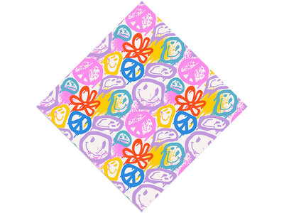 Groovy Peace Graffiti Vinyl Wrap Pattern