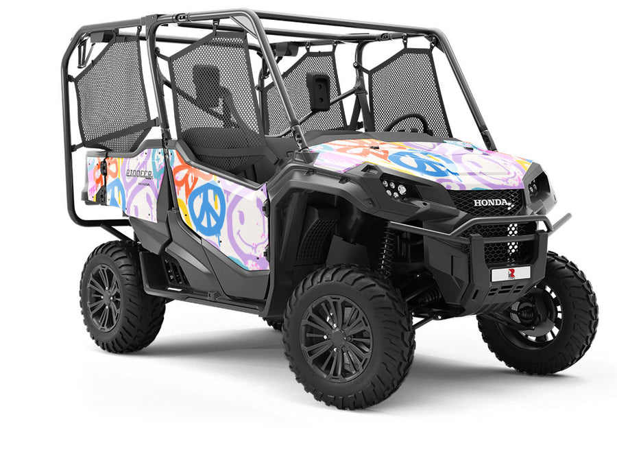 Groovy Peace Graffiti Utility Vehicle Vinyl Wrap