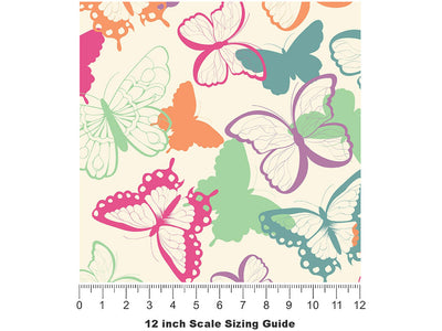 Groovy Vibes Bug Vinyl Film Pattern Size 12 inch Scale~Rwraps Groovy Vibes Bug Sizing Chart~2