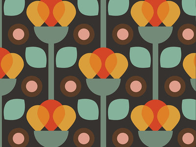 Growing Love Retro Vinyl Wrap Pattern~Rwraps Series 914 Digitally Printed Vinyl Wrap~0