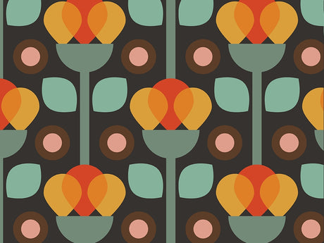 Growing Love Retro Vinyl Wrap Pattern~Rwraps Series 914 Digitally Printed Vinyl Wrap~0