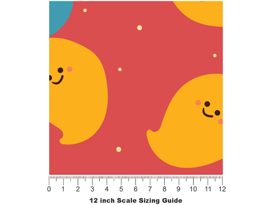 Grown Rosigold Fruit Vinyl Film Pattern Size 12 inch Scale~Rwraps Grown Rosigold Fruit Sizing Chart~2