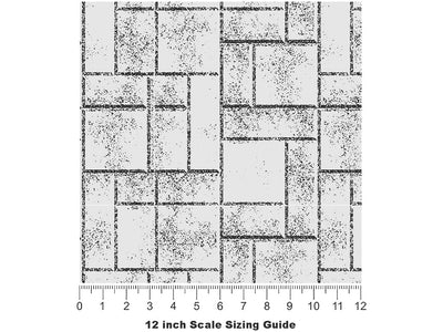 Grunge  Brick Vinyl Film Pattern Size 12 inch Scale~Rwraps Grunge  Brick Sizing Chart~3
