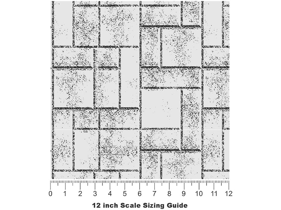Grunge  Brick Vinyl Film Pattern Size 12 inch Scale~Rwraps Grunge  Brick Sizing Chart~3