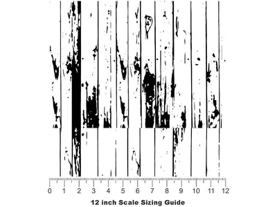 Grunge  Wood Plank Vinyl Film Pattern Size 12 inch Scale~Rwraps Grunge  Wood Plank Sizing Chart~3