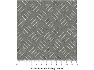 Grunge Tread Diamond Plate Vinyl Film Pattern Size 12 inch Scale~Rwraps Grunge Tread Sizing Chart~2